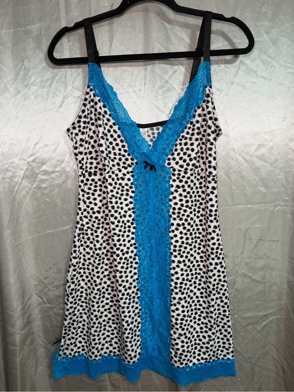 Vintage Y2K Delta Burke Intimates Babydoll Slip Dress Animal Print Size 1X